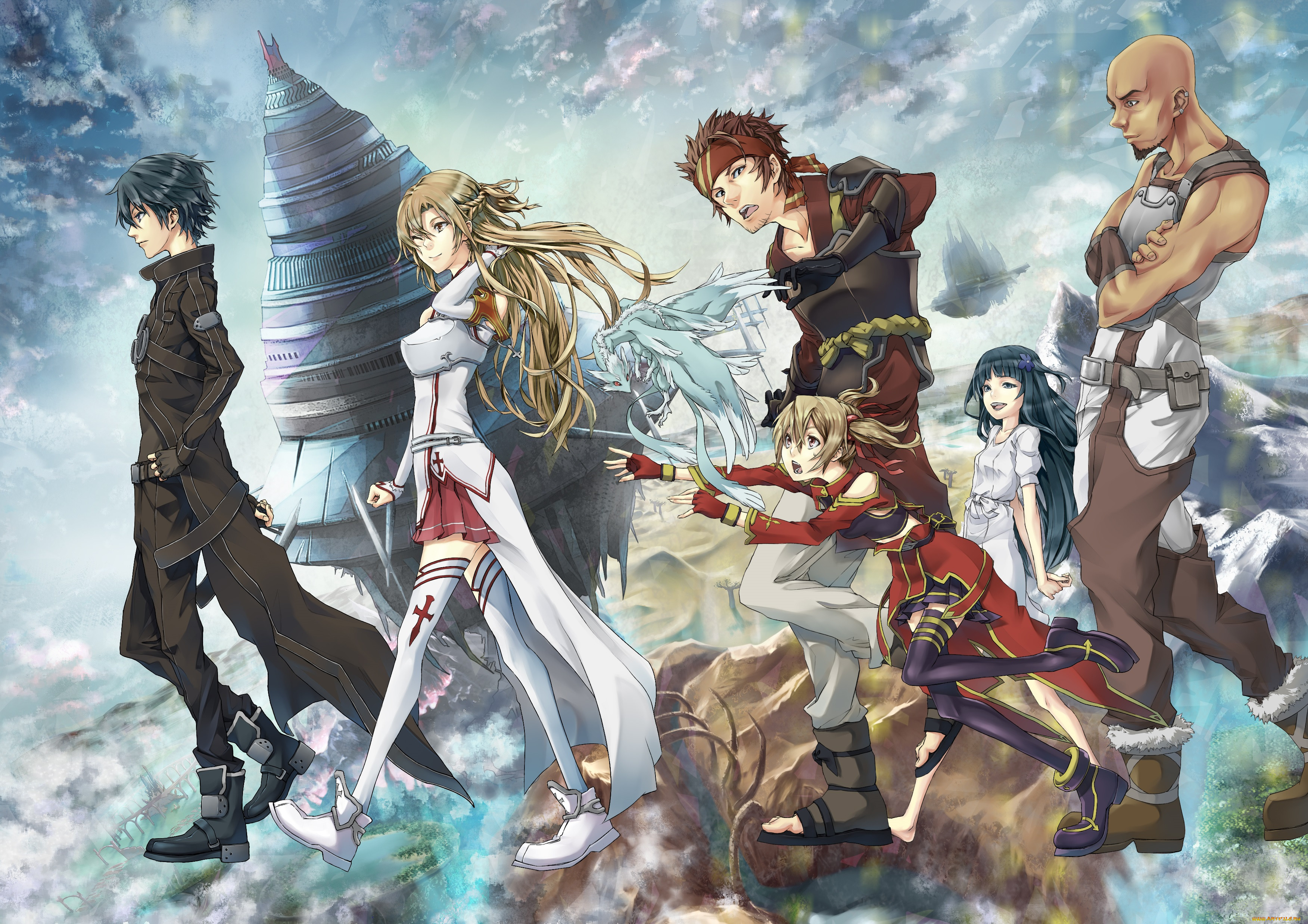 , sword art online, ayano, keiko, andrew, gilbert, mills, yui, tsuboi, ryoutarou, essual, layer, world, yuuki, asuna, pina, sword, art, online, kirigaya, kazuto
